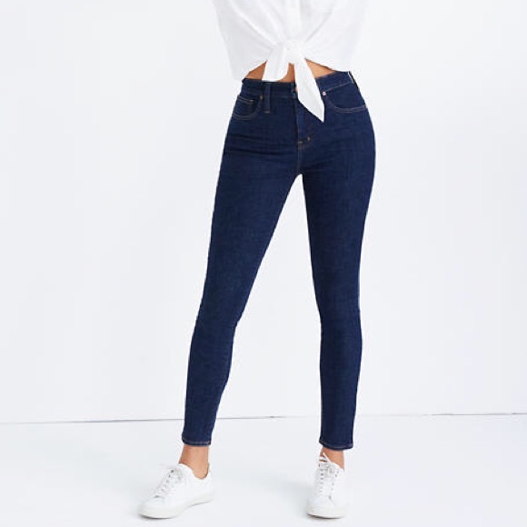 Madewell Denim - Madewell Curvy High Rise Skinny Jeans Lucille Dark